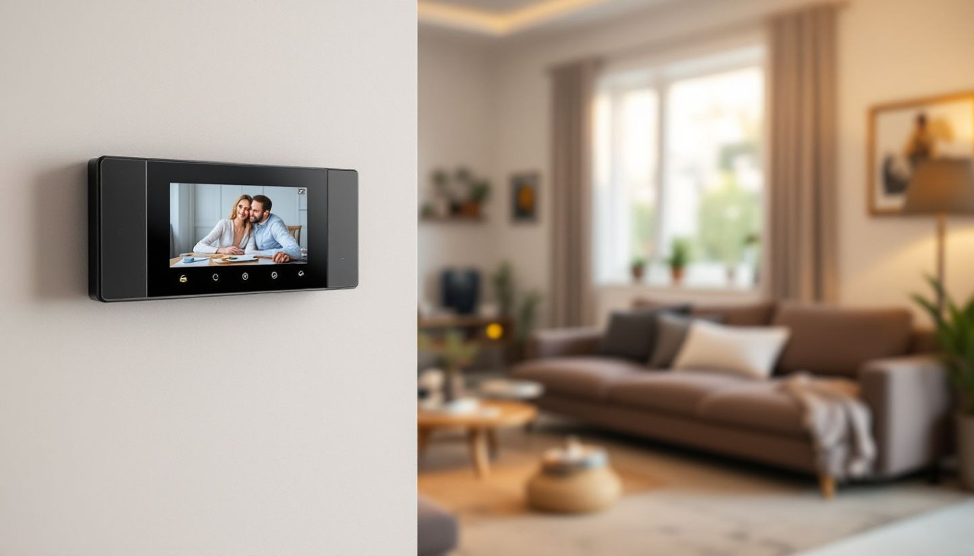 Wie installiert man eine Video-Gegensprechanlage im Wohnzimmer?